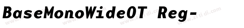 BaseMonoWideOT Reg字体转换 BaseMonoWideOT Reg字体转换